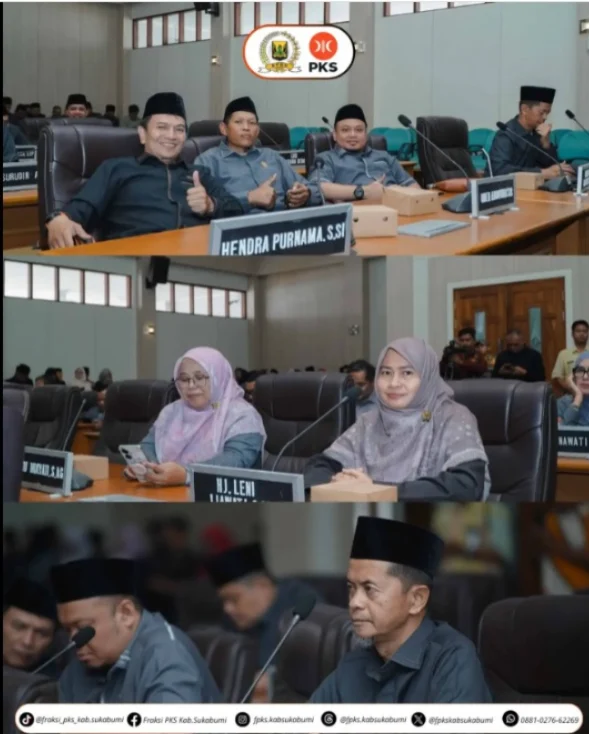 Fraksi PKS Sukabumi Hadiri Paripurna DPRD Bahas Jawaban Bupati Soal Raperda SOTK